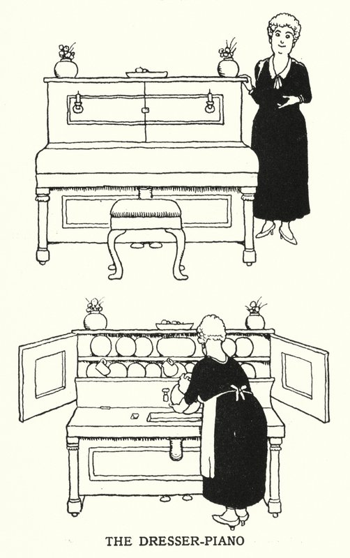 梳妆台钢琴（石版画） 作者 威廉·希思·罗宾逊