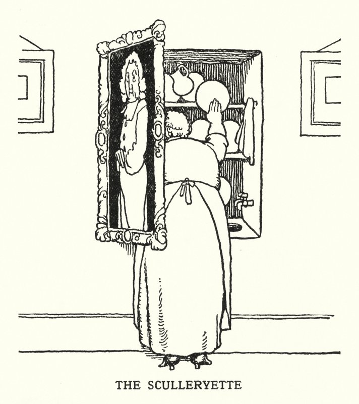 The Sculleryette (litho) 作者 威廉·希思·罗宾逊