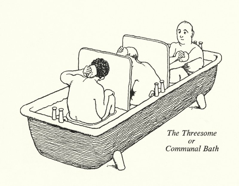The Threesome or Communal Bath (litho) 作者 威廉·希思·罗宾逊