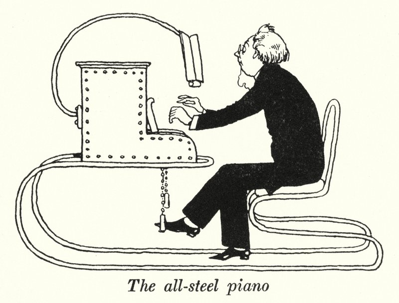 The all-steel piano (litho) 作者 威廉·希思·罗宾逊