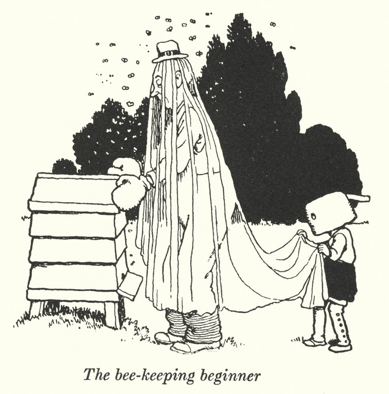 The bee-keeping beginner (litho) 作者 威廉·希思·罗宾逊