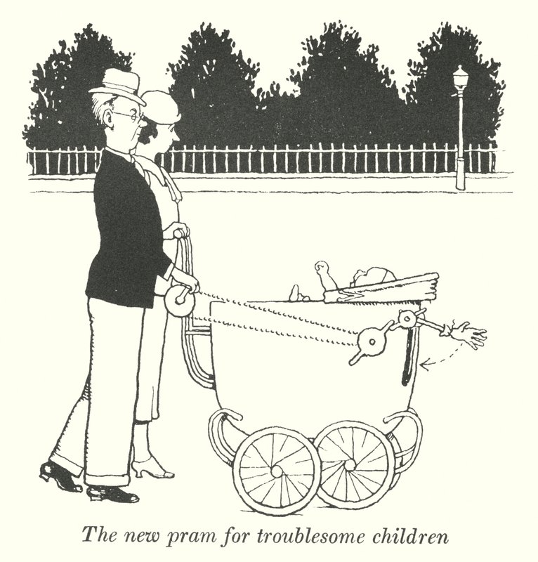 The new pram for troublesome children (litho) 作者 威廉·希思·罗宾逊