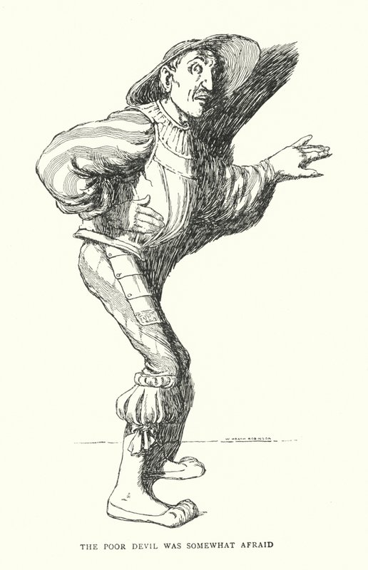 可怜的恶魔有些害怕（石版画） 作者 威廉·希思·罗宾逊