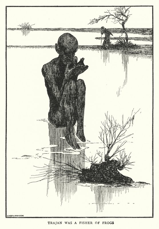 图拉真是青蛙的渔夫（石版画） 作者 威廉·希思·罗宾逊