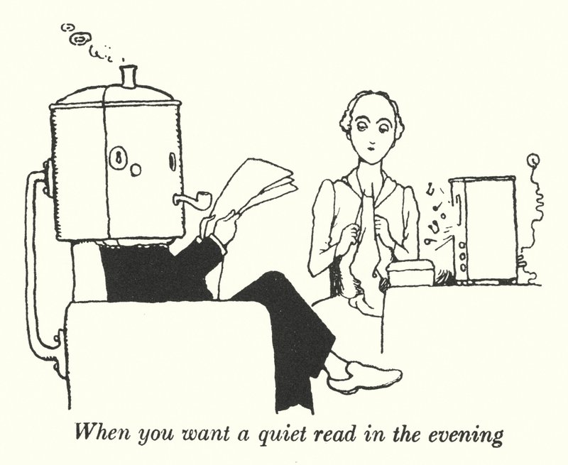When you want a quiet read in the evening (litho) 作者 威廉·希思·罗宾逊