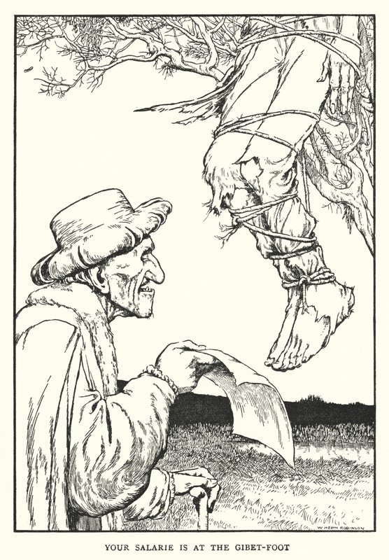 你的工资是在绞刑架（石版画） 作者 威廉·希思·罗宾逊
