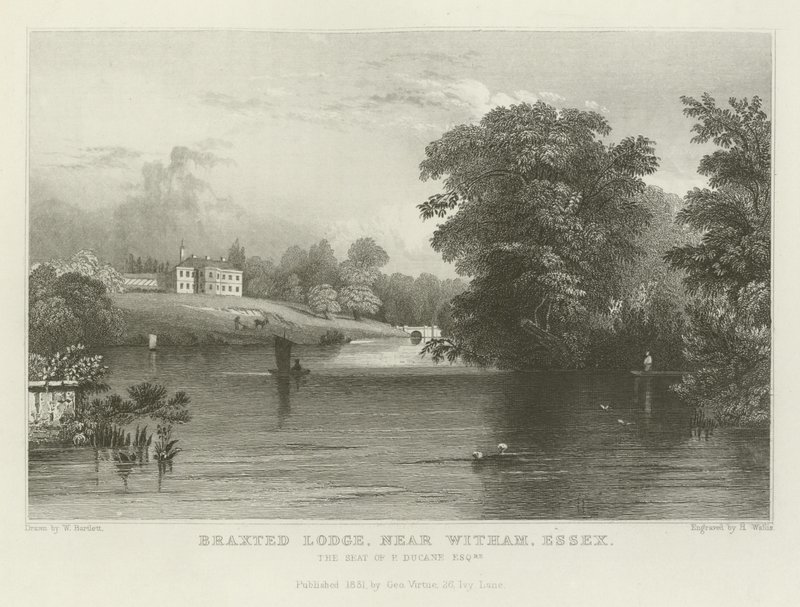 Braxted Lodge，靠近Witham，Essex，P of Ducane，Esquire 作者 威廉·亨利·巴特利特