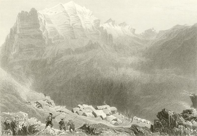 Dormeilleuse，High Alps，Felix Neffs的工作场景 作者 威廉·亨利·巴特利特
