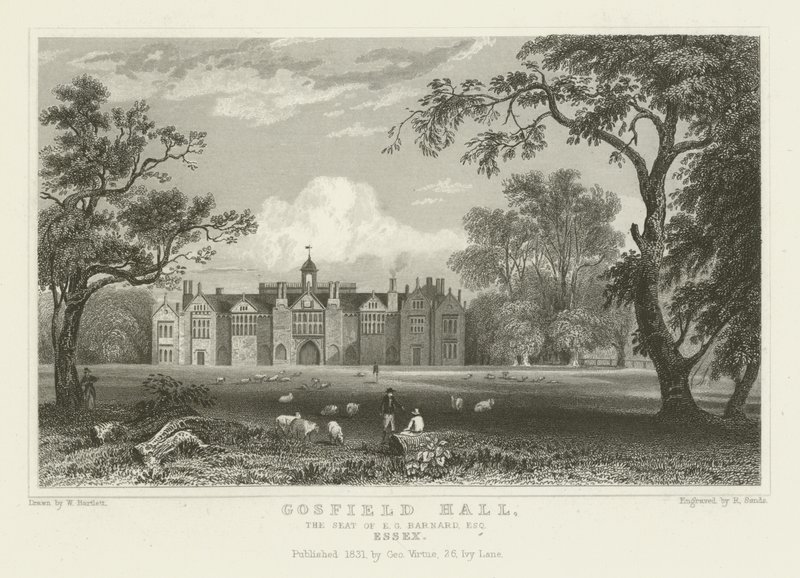 Gosfield Hall，EG Barnard，Esquire，Essex的所在地 作者 威廉·亨利·巴特利特