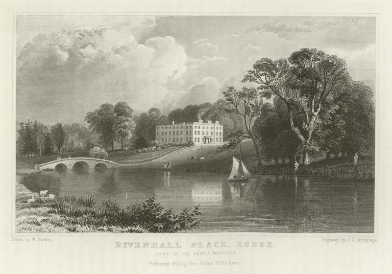 Rivenhall Place，Essex，牧师J Western的所在地 作者 威廉·亨利·巴特利特