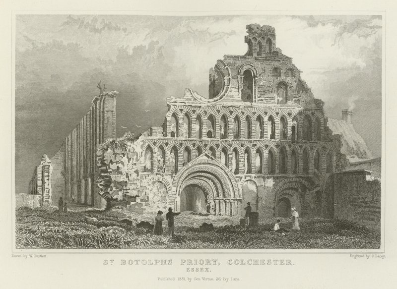 St Botolph&39;s Priory，科尔切斯特，埃塞克斯 作者 威廉·亨利·巴特利特