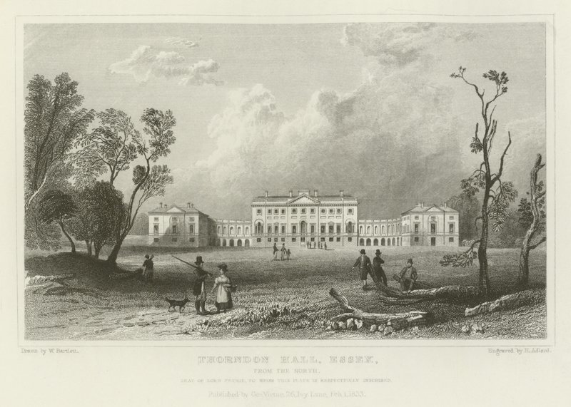 来自北部的埃塞克斯郡Thorndon Hall，Lord Petrie的所在地 作者 威廉·亨利·巴特利特