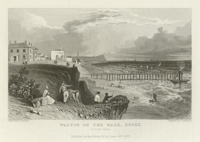 Walton on the Naze，艾塞克斯，南视图 作者 威廉·亨利·巴特利特