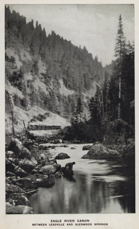 Canyons of Colorado: Eagle River Canon, Between Leadville and Glenwood Springs (b/w photo) 作者 威廉·亨利·杰克逊