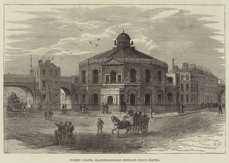 Surrey Chapel，Blackfriars-Road，Rowland Hill&39;s Chapel 作者 威廉·亨利·派克
