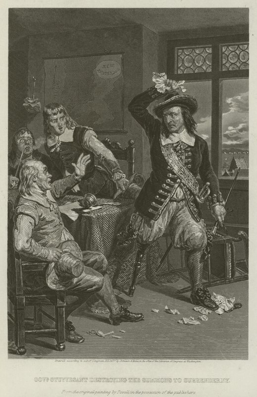 1664年，州长Stuyvesant摧毁传票投降纽约 作者 威廉·亨利·鲍威尔