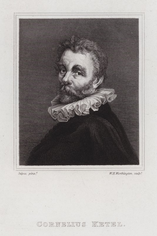 Cornelis Ketel，荷兰风格主义画家（版画） 作者 威廉·亨利·沃辛顿