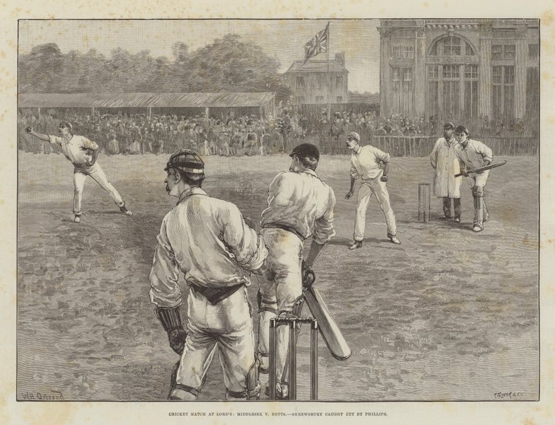 在Lord&39;s，Middlesex v Notts，Shrewsbury的板球比赛被菲利普斯抓住了 作者 威廉·海沙姆·奥弗兰德
