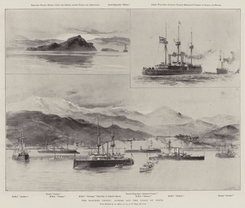 东部危机，克里特岛海岸的场景 作者 威廉·海沙姆·奥弗兰德