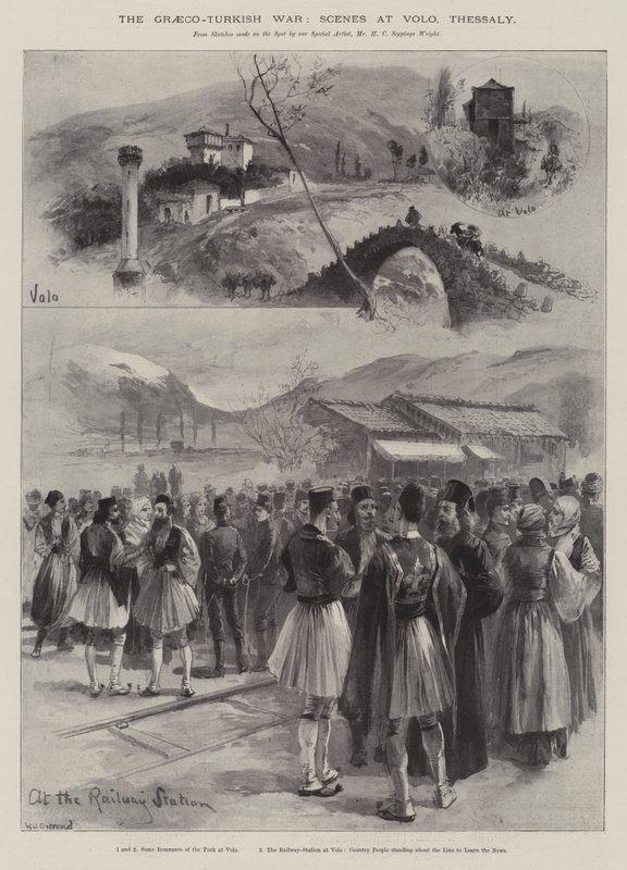Graeco-Turkish War，Volo，Thessaly的场景 作者 威廉·海沙姆·奥弗兰德