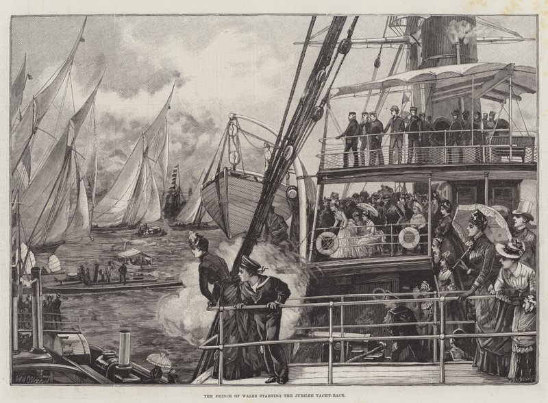 威尔士亲王开始了Jubilee Yacht-Race 作者 威廉·海沙姆·奥弗兰德