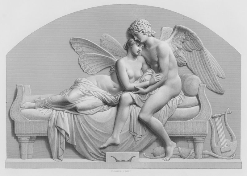 Cupid and Psyche, from the statue by J Gibson, RA in the Collection of the Queen (engraving) 作者 威廉·约翰·罗夫