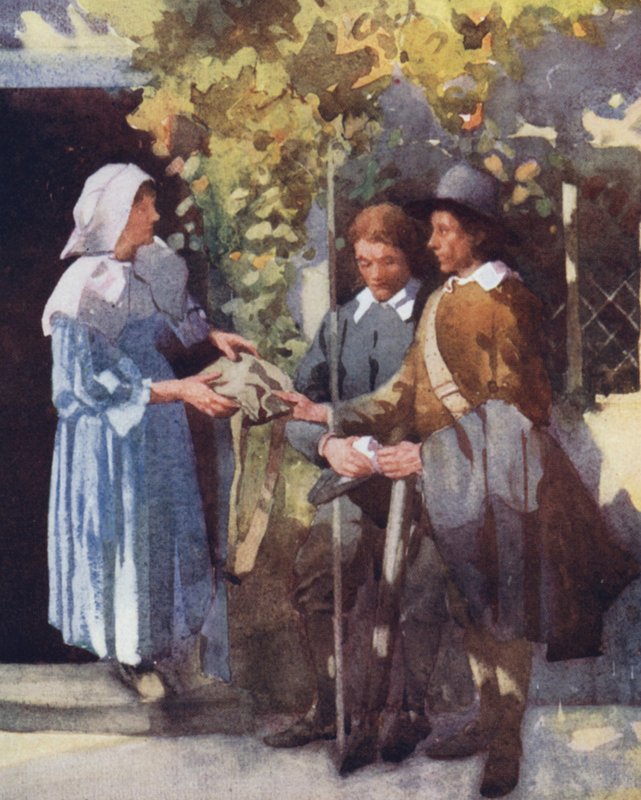 Illustration for The Compleat Angler by Izaak Walton (colour litho) 作者 威廉·李·汉基