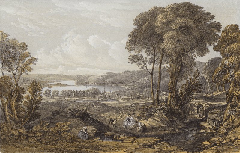 Erskine Ferry（chromolitho）上方的克莱德景观 作者 威廉·莱顿·利奇