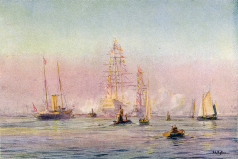 朴次茅斯港，1912年 作者 威廉·莱昂内尔·威利