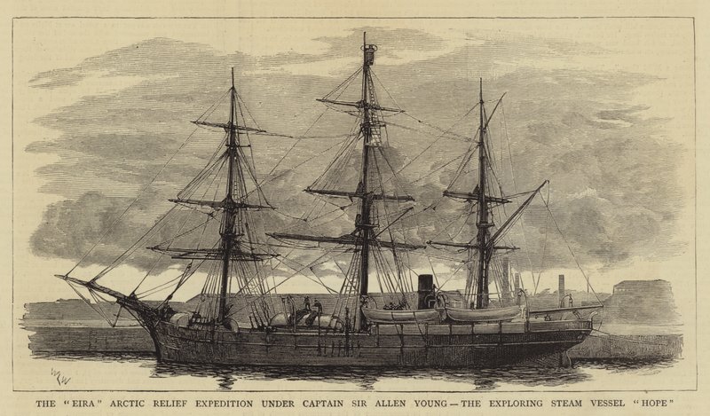 在艾伦·杨（Allen Allen）船长领导下的Eira Arctic Relief Expedition，探索蒸汽船希望 作者 威廉·莱昂内尔·威利