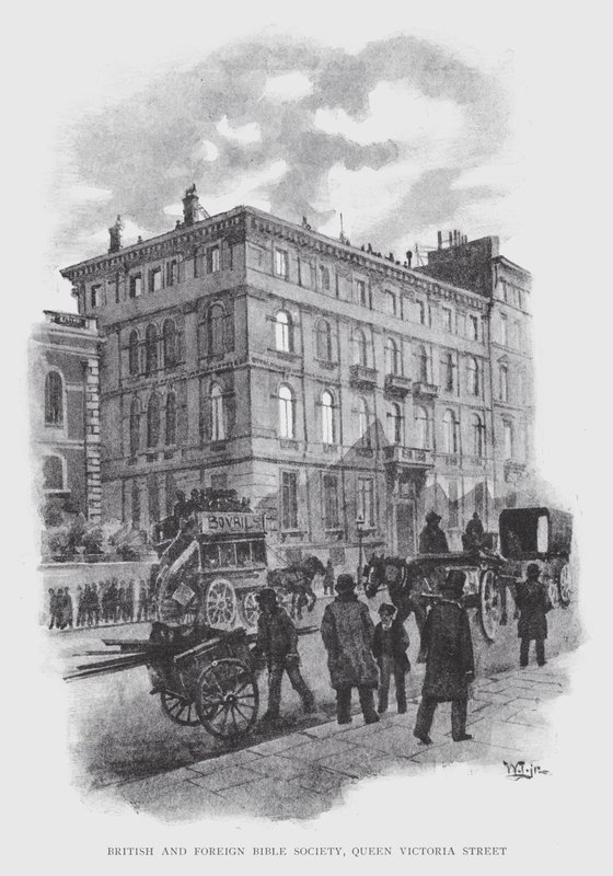 British and Foreign Bible Society, Queen Victoria Street (litho) 作者 威廉·卢克