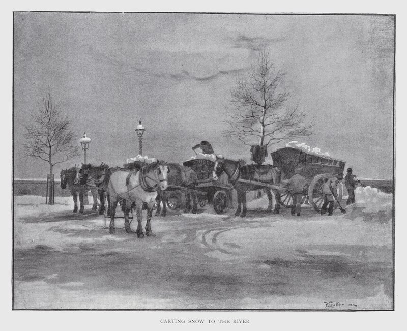 Carting Snow to the River (litho) 作者 威廉·卢克
