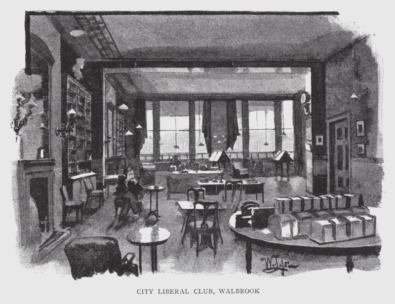 City Liberal Club, Walbrook (litho) 作者 威廉·卢克