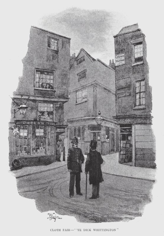 Cloth Fair, "Ye Dick Whittington" (litho) 作者 威廉·卢克