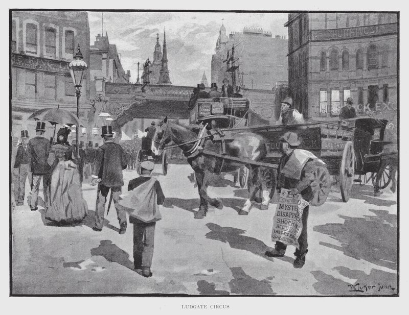 Ludgate Circus (litho) 作者 威廉·卢克