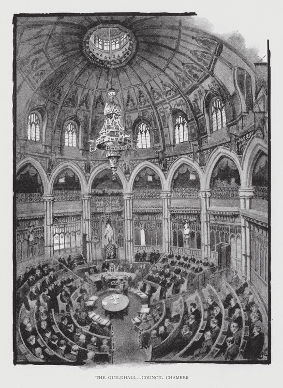 The Guildhall, Council Chamber (litho) 作者 威廉·卢克