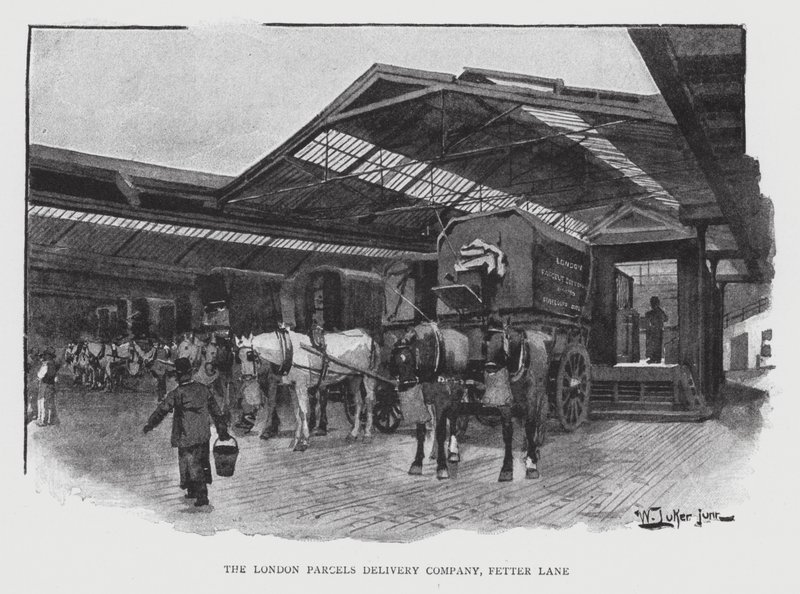The London Parcels Delivery Company, Fetter Lane (litho) 作者 威廉·卢克