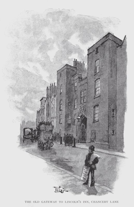 林肯旅馆的旧门户，Chancery Lane（石版画） 作者 威廉·卢克