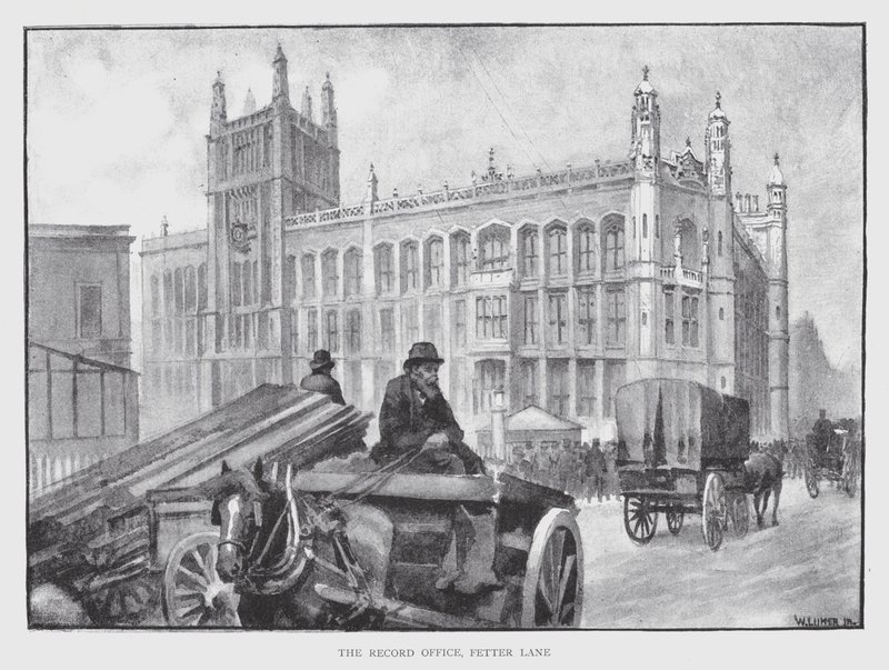 档案室，Fetter Lane（石版画） 作者 威廉·卢克