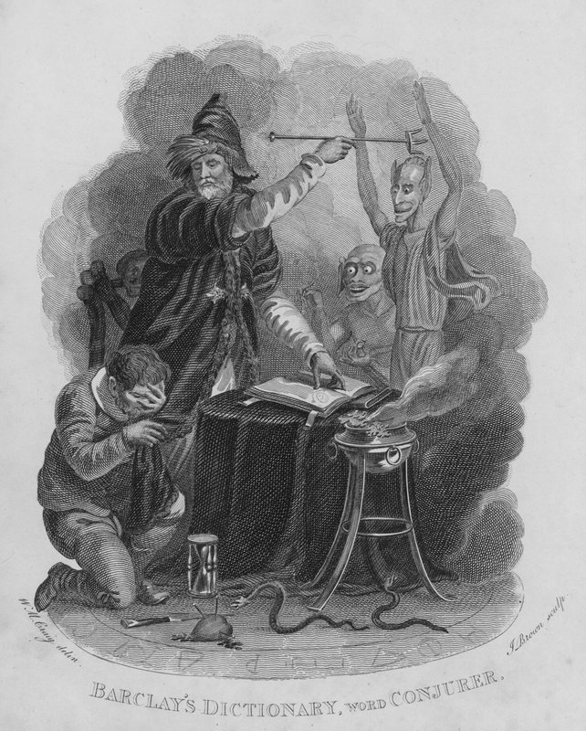 巴克莱词典》，词条：Conjurer（雕刻）。 作者 威廉·马歇尔（后）克雷格