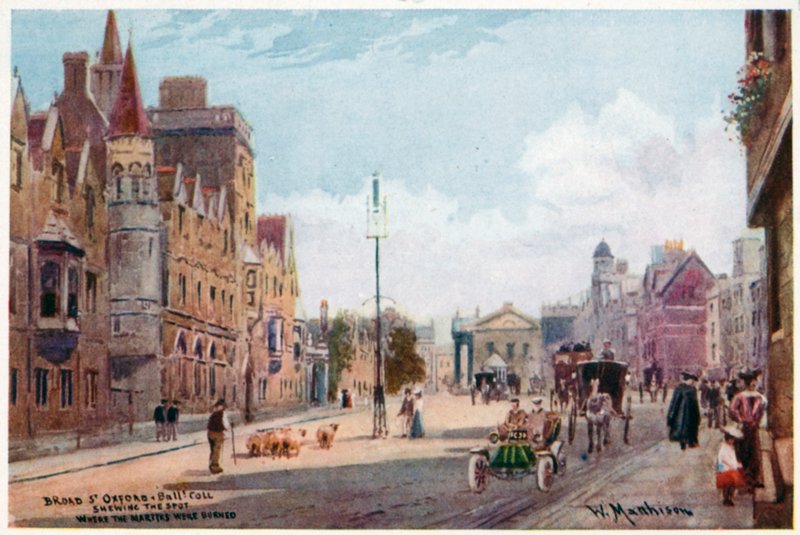 Broad St，Oxford和Balliol College 作者 威廉·马蒂森