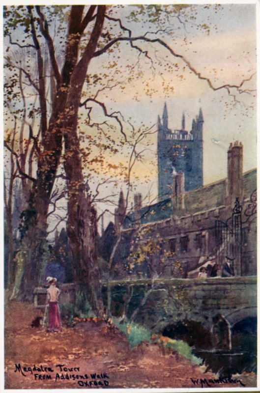 来自Addison&39;s Walk的Magdalen Tower 作者 威廉·马蒂森
