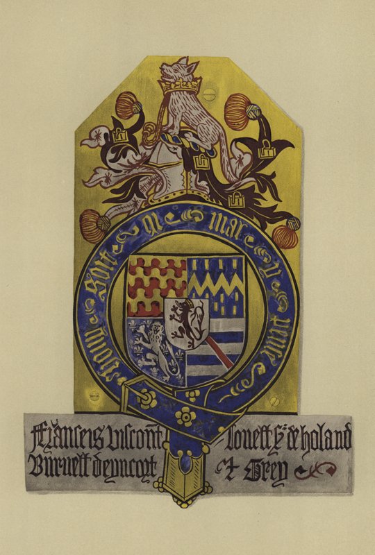 弗朗西斯·洛维尔爵士，Tichmersh Lovel of the Tichmersh和Lord Holand，1483-1487（chromolitho） 作者 威廉·圣约翰·霍普