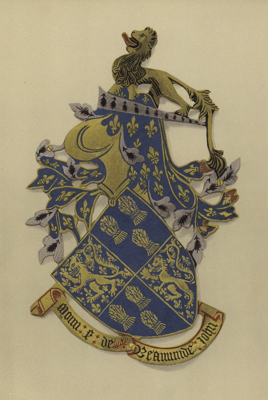 John Beaumont爵士，Beaumont领主，1393-1396（chromolitho） 作者 威廉·圣约翰·霍普