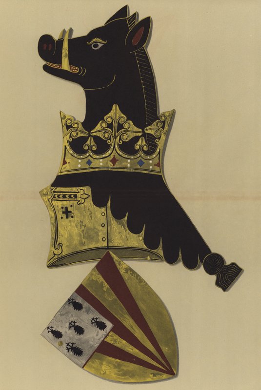 拉尔夫·巴塞特爵士，德雷顿领主巴塞特，1368-1390（chromolitho） 作者 威廉·圣约翰·霍普