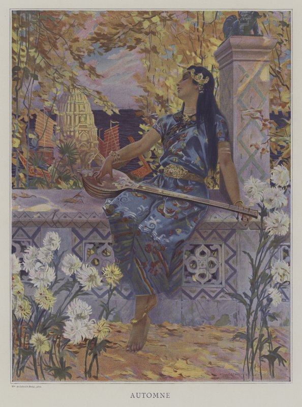 Automne (Autumn) (彩色石版画) 作者 威廉·德·莱特威奇（之后）道奇