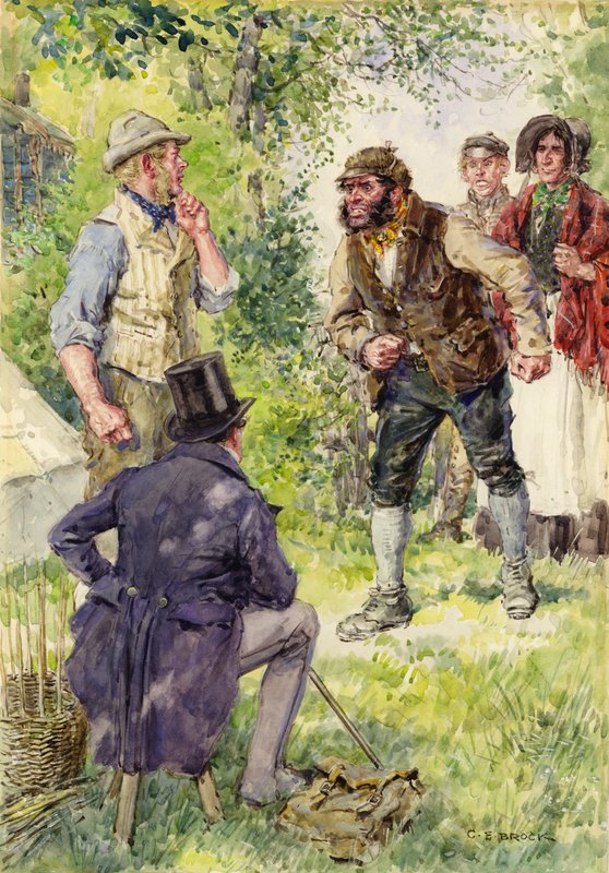 Jeffery Farnol的超越方式的插图 作者 在Charles Edmund Brock之后