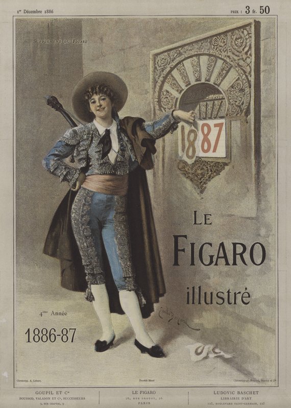 Le Figaro Illustre的封面，1886年12月1日 作者 在埃米尔·安托万·贝亚德（Emile Antoine Bayard）之后