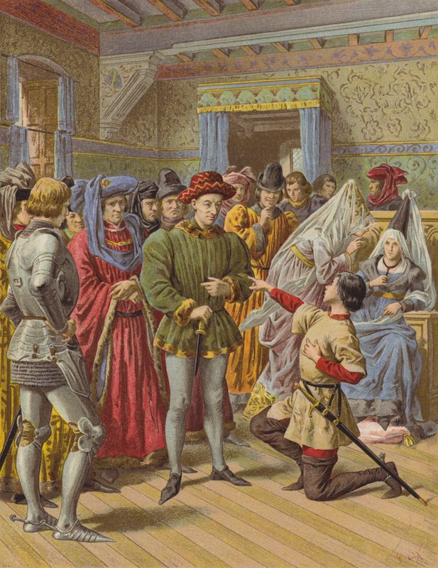 Jeanne DArc in Chinon（chromolitho） 作者 在弗雷德里克·西奥多·利克斯之后