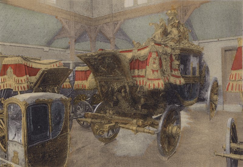 查理十世的车，1825年，查理十世加冕书（彩色照片） 作者 后法国摄影师